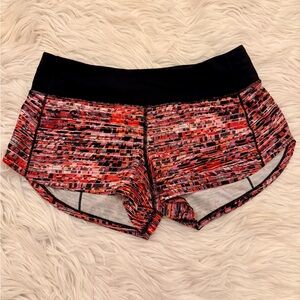 lululemon athletica Black and Red Athletic Shorts